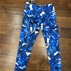 Express Blue and White Womens Patterned Leggings